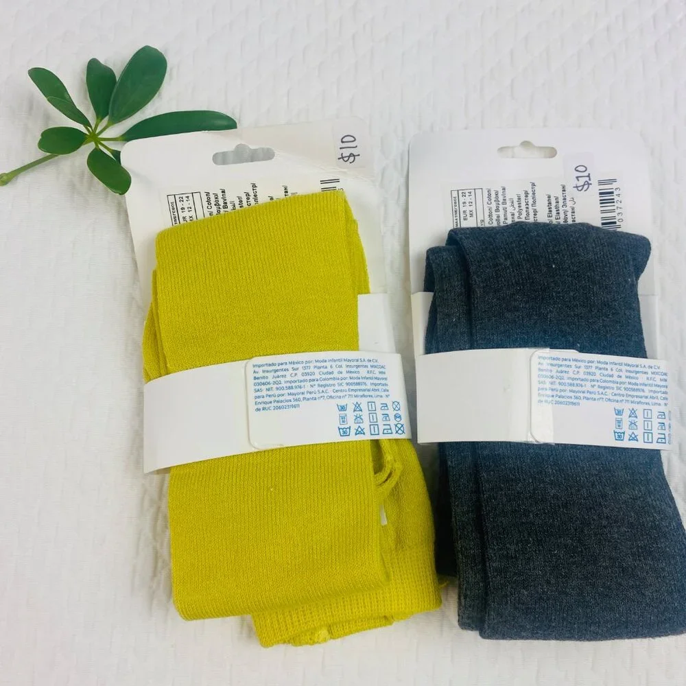 NWT Mayoral Baby Girls Knit Tights BUNDLE of 2 tights size 24 months